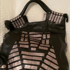 Foley & Corina Black and Gold Designer Women's Bag